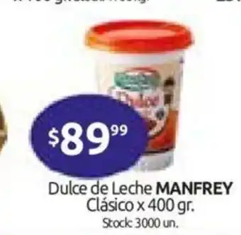 Cordiez Manfrey Dulce de Leche Clásico x 400gr oferta