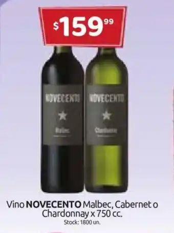 Cordiez Novecento Vino Malbec, Cabernet o Chardonnay x 750cc oferta