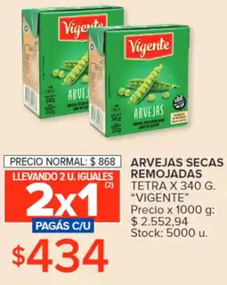 Carrefour Vigente arvejas secas remojadas oferta