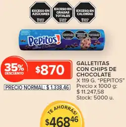 Carrefour Pepitos galletitas con chips de chocolate oferta