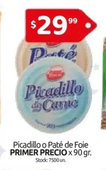 Cordiez Primer Precio Picadillo o Paté de Foie x 90gr oferta