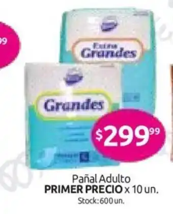 Cordiez Primer Precio Pañal Adulto x 10un oferta