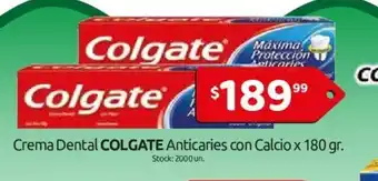 Cordiez Colgate Anticaries con Calcio Crema Dental x 180gr oferta