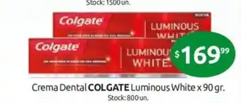 Cordiez Colgate Luminous White Crema Dental x 90gr oferta