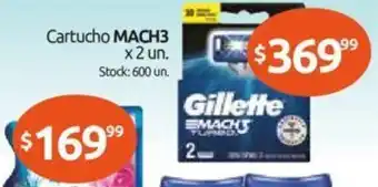 Cordiez Gillette Mach3 Cartucho x 2un oferta