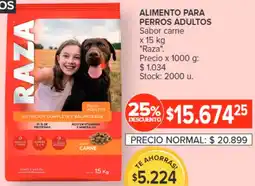 Carrefour Raza alimento para perros adultos oferta