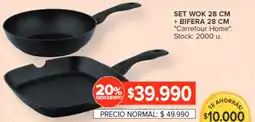 Carrefour Carrefour home set wok + bifera oferta