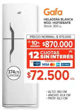 Carrefour Gafa heladera blanca oferta