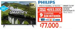 Carrefour Philips smart tv 50" oferta