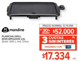 Carrefour Mandine plancha grill oferta