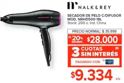 Carrefour Nalk & rey secador de pelo c/difusor oferta