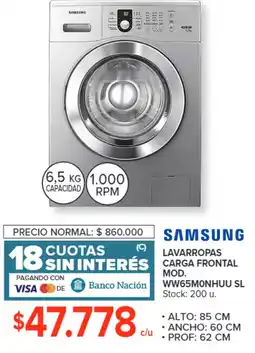 Carrefour Samsung lavarropas carga frontal oferta