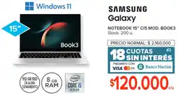 Carrefour Samsung galaxy notebook 15" oferta