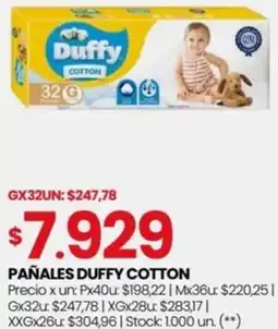 Changomas Pañales duffy cotton oferta