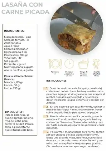 Jumbo Lasagna con carne picada oferta