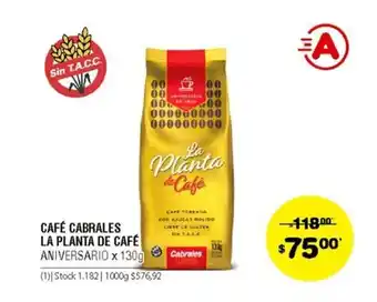Atomo Conviene La Planta de Café Café Cabrales x 130g oferta