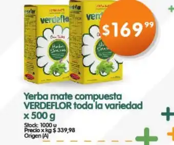 Supermercados Buenos Días Verdeflor Yerba mate compuesta toda la variedad x 500g oferta