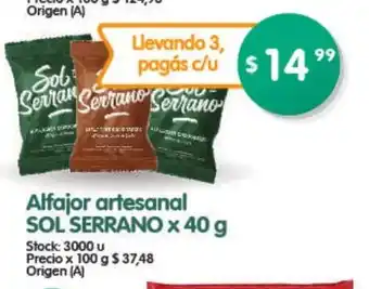 Supermercados Buenos Días Sol Serrano Alfajor x 40gr oferta