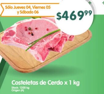 Supermercados Buenos Días Costeletas de Cerdo x 1kg oferta