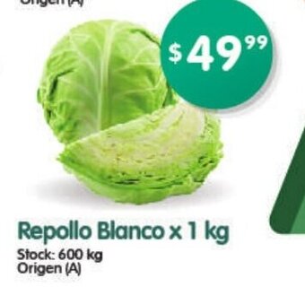 Supermercados Buenos Días Repollo Blanco x 1kg oferta