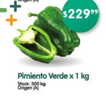 Supermercados Buenos Días Pimiento Verde x 1kg oferta