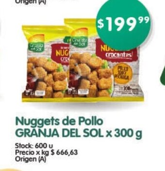 Supermercados Buenos Días Granja Del Sol Nuggets de Pollo x 300g oferta
