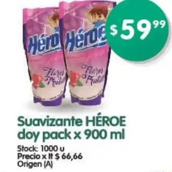 Supermercados Buenos Días Heroe Suavizante doy pack x 900ml oferta