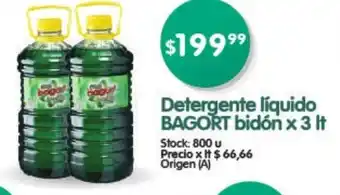 Bagort Detergente liquido bidon x 3lt
