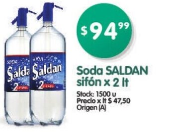 Supermercados Buenos Días Saldan Soda Sifon x 2lt oferta