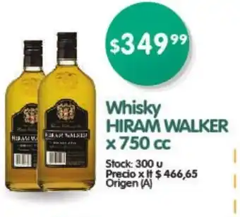 Supermercados Buenos Días Hiram Walker Whisky x 7500cc oferta