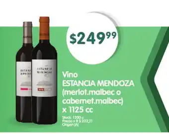 Supermercados Buenos Días Estancia Mendoza Vino x 1125cc oferta
