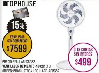 Coto Ventilador De Pie VTC-4002C oferta