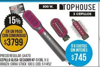 Cepillo Alisa Secador KF-3136
