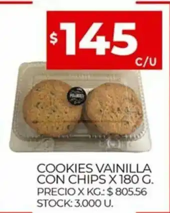 Supermercados DIA Cookies Vainilla Con Chips x 180g oferta