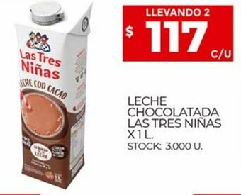 Supermercados DIA Leche Chocolatada Las Tres Niñas x 1l oferta
