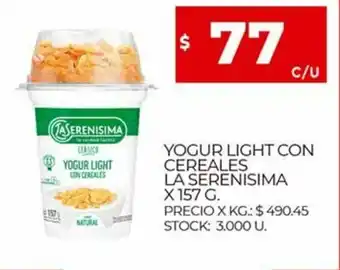 Supermercados DIA Yogur Light Con Cereales La Serinisima x 157g oferta