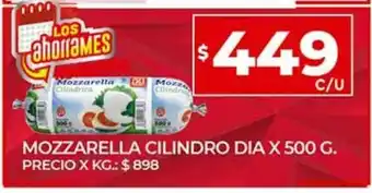 Supermercados DIA Mozzarella Cilindro Dia x 500g oferta