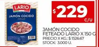 Supermercados DIA Lario Jamón Cocido Feteado x 150g oferta