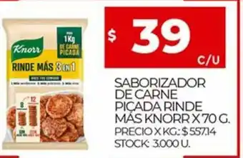 Supermercados DIA Knorr Saborizador De Carne Picada Rinde Mas x 70g oferta