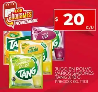 Supermercados DIA Tang Jugo En Polvo Varios Sabores x 18g oferta