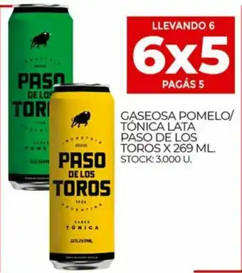 Supermercados DIA Gaseosa Pomelo/TOnica Lata Paso De Los Toros x 269ml oferta