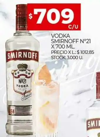Supermercados DIA Vodka Smirnoff N21 x 700ml oferta