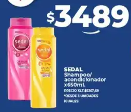 Supermayorista Vital Sedal shampoo / acondicionador oferta