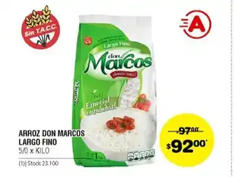 Atomo Conviene Don Marcos Arroz Largo Fino 5/0 x kilo oferta