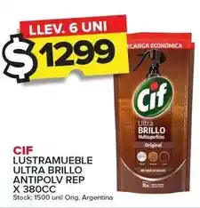Carrefour Maxi Cif - lustramueble ultra brillo antipolv rep oferta