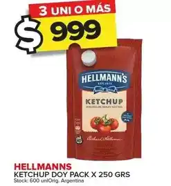 Carrefour Maxi Hellmann's - ketchup doy pack oferta