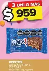 Carrefour Maxi Pepitos - alfajor triple oferta