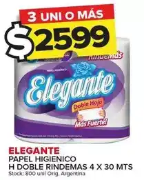 Carrefour Maxi Elegante - papel higienico h doble rindemas oferta