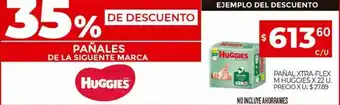 Supermercados DIA Huggies Pañal Xtra-Flex M x 22u oferta