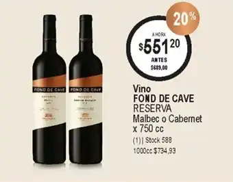 Atomo Conviene Fond de Cave Reserva Malbec o Cabernet Vino x 750cc oferta